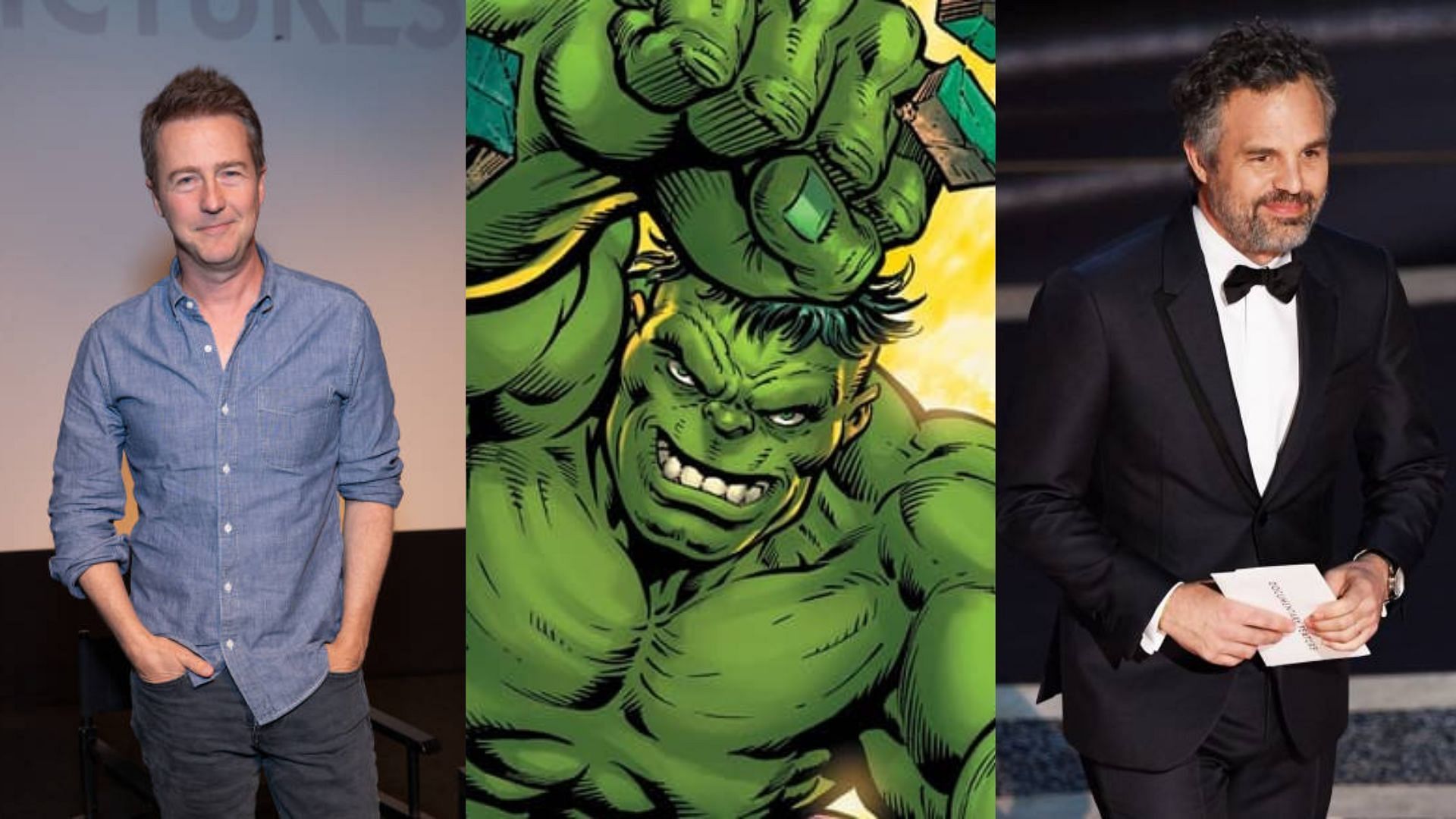 Edward Norton was replaced as the Hulk by Mark Ruffalo (Image via Getty and Marvel)