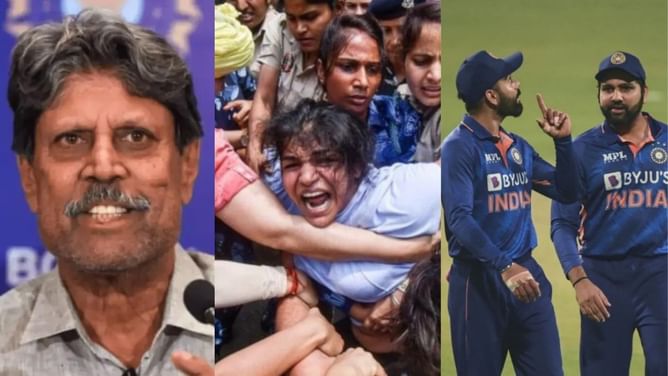 How has the Indian cricket fraternity reacted to the wrestlers' protest?