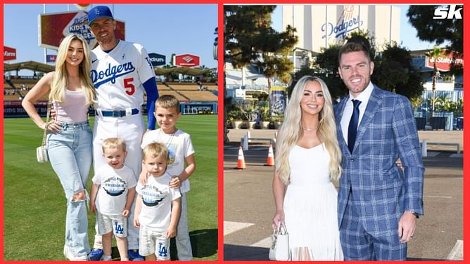 MLB fans take swings at Freddie Freeman's fashion faux pas at Dodgers' Blue Diamond Gala: "Freddy's suit looks like my grand mom's table cloth"
