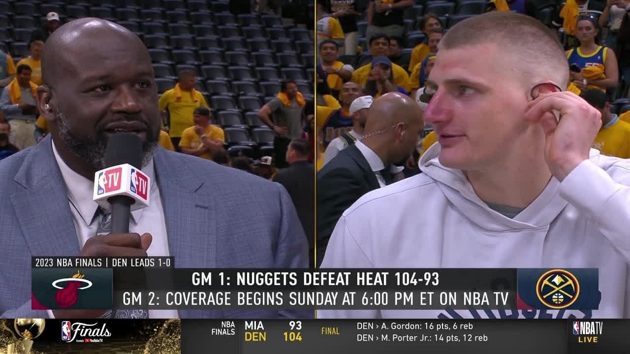 NBA legend Shaquille O&rsquo;Neal and Denver Nuggets superstar center Nikola Jokic