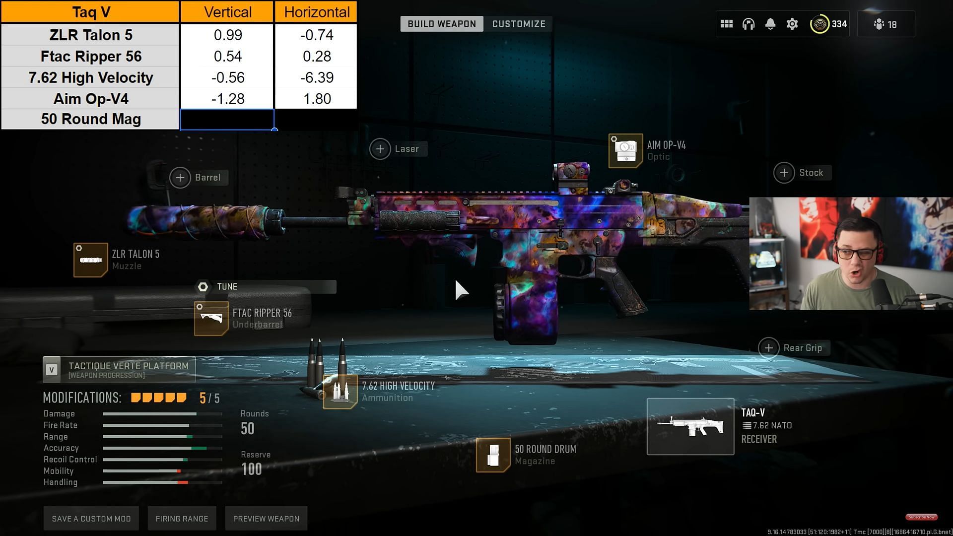 Best TAQ-V loadout and tuning for Warzone 2 Season 5 (Image via Activision and YouTube/JGOD)
