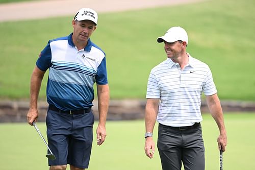 Padraig Harrington and Rory McIlroy at the 2023 PGA Championship (Image via Getty).