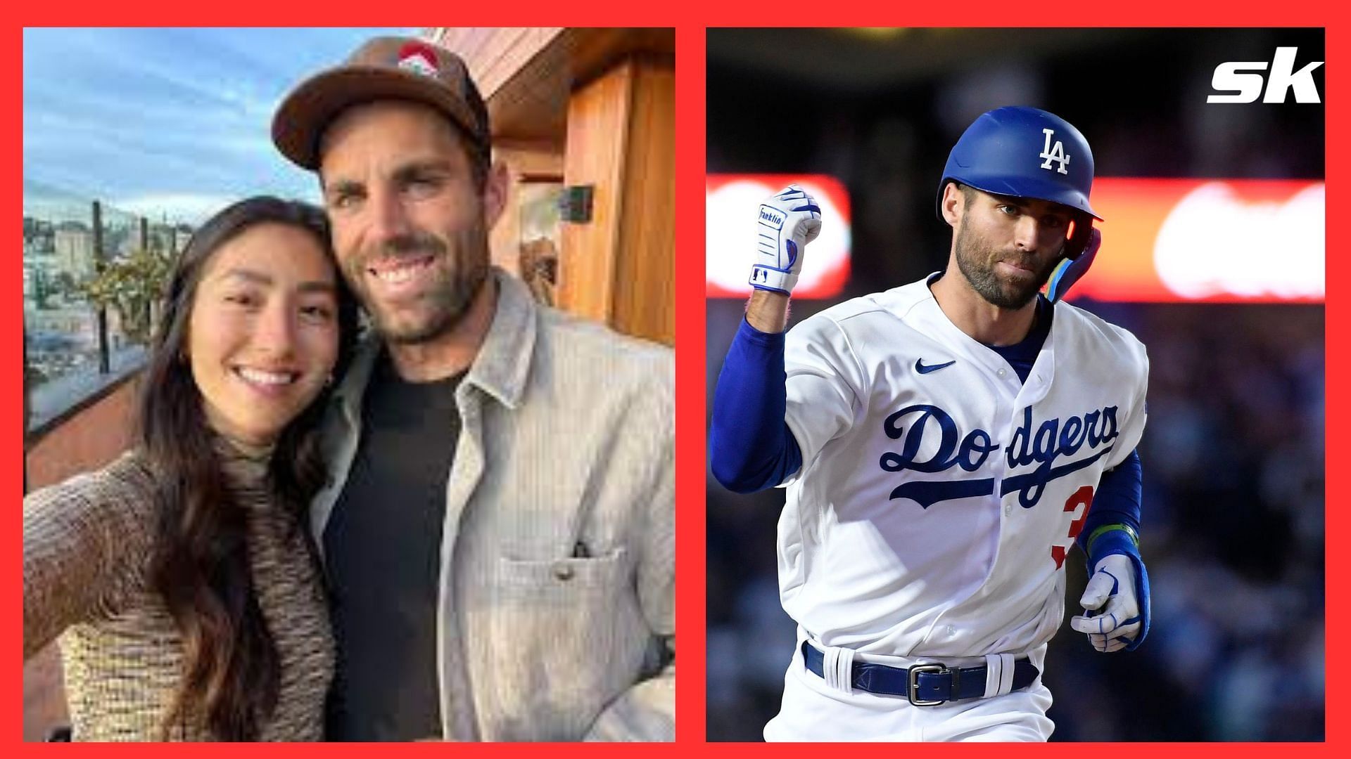 LA Dodgers star Chris Taylor shares how he found out about his wife's ...