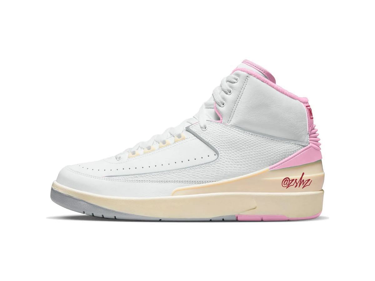 The upcoming Nike Air Jordan 2 Low &quot;Soft Pink&quot; sneakers will be released exclusively in women&#039;s sizes (Image via @zsneakerheads / Instagram)