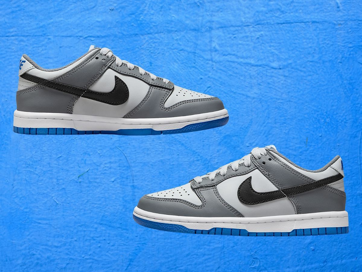 Dunk Low GS &ldquo;Grey/Blue-Black&rdquo; (Image via SN)