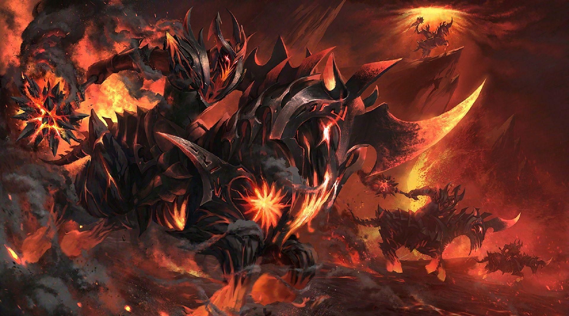 As the late game unfolds, Chaos Knight ascends to his destructive form (Image via Steam)