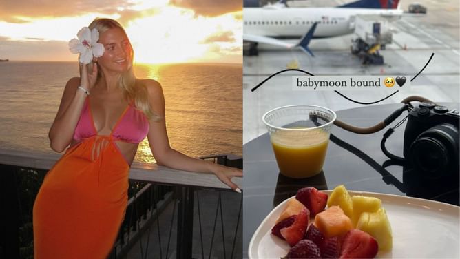 In photos: Allison Kuch jets off to Cabo for lavish babymoon with husband Isaac Rochell