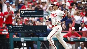 Shohei Ohtani accidentally hitting Luis Rengifo in the dugout has MLB Twitter in splits: "What a thug"