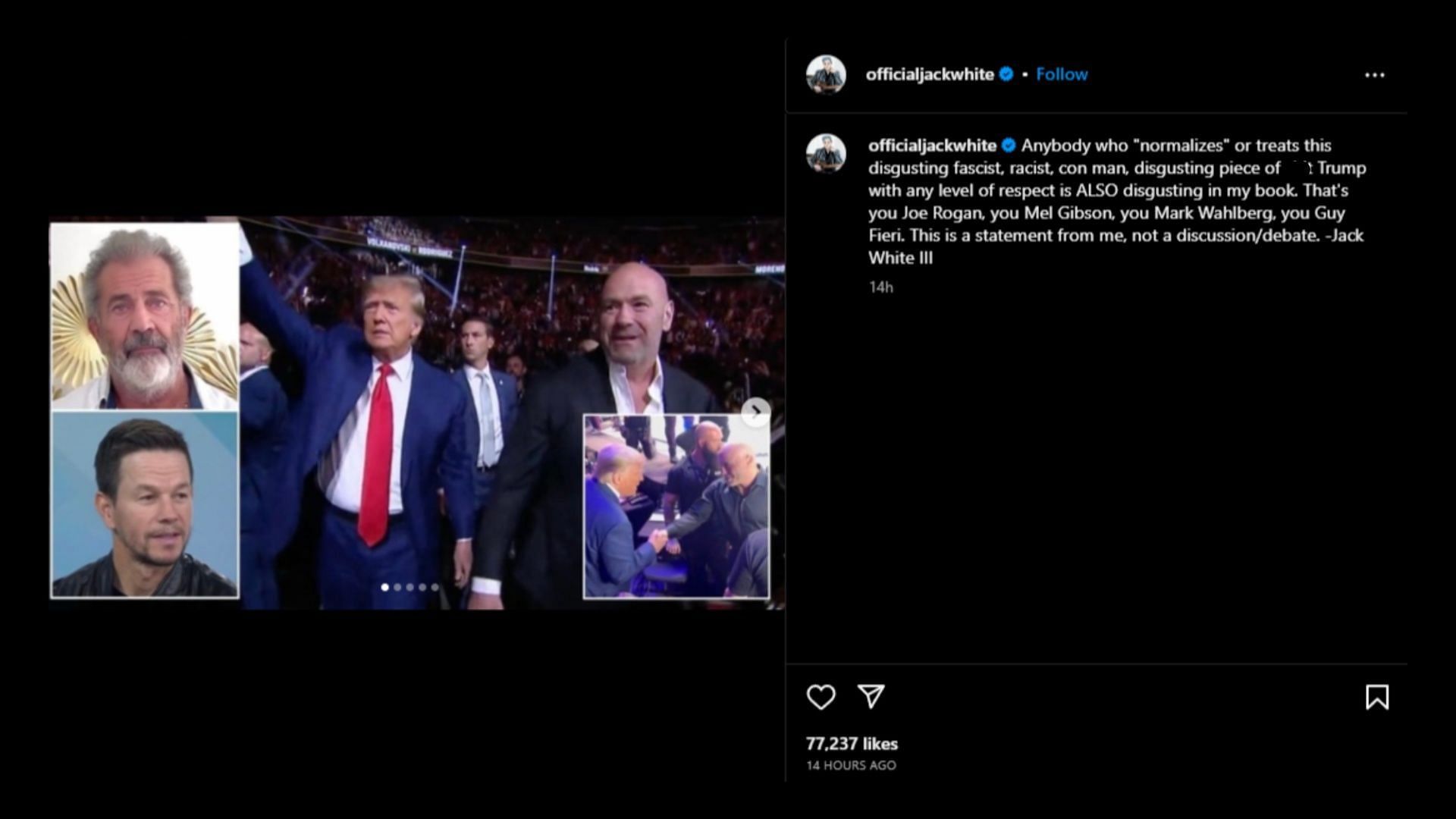 Jack White slams Mark Wahlberg, Guy Fieri, more for Donald Trump pics
