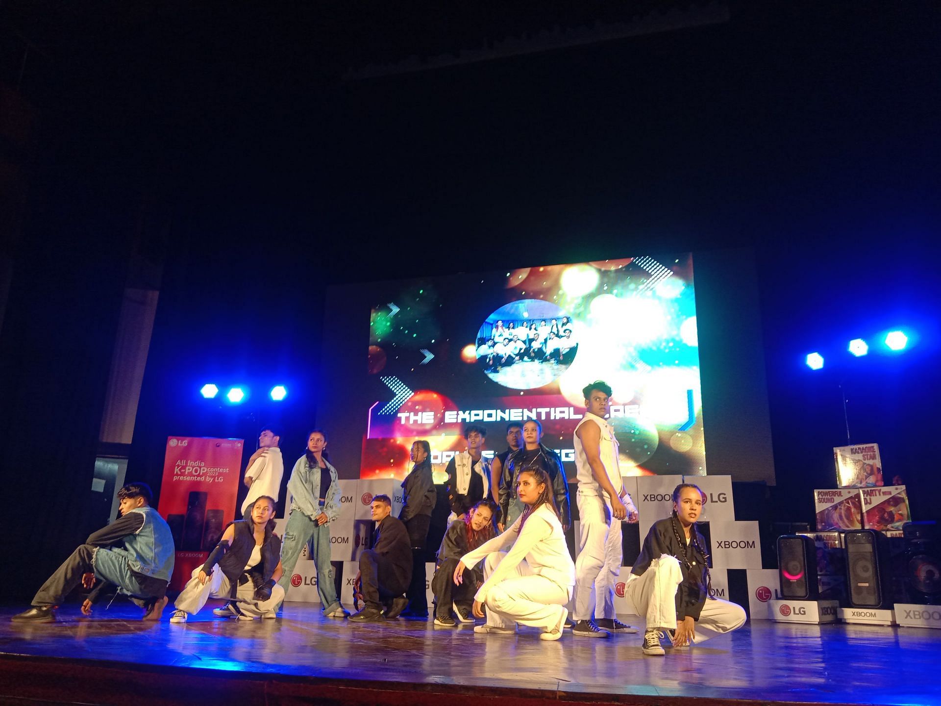 THE EXPONENTIAL CREW performing at the Delhi K-pop Contest 2023 (Image via Sportskeeda)