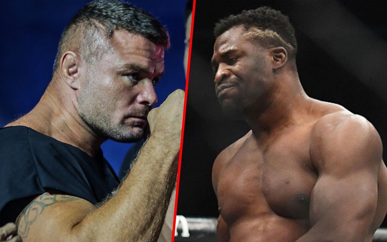 Anatoly Malykhin (Left) is confident his flawless run would continue against Francis Ngannou (Right)