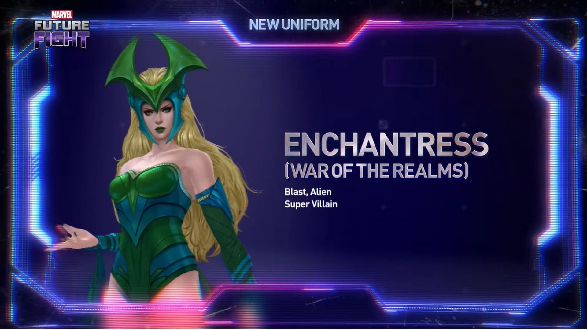 Enchantress in War of the Realms Uniform. (Image via Netmarble)