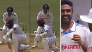 [Watch] India's Ravichandran Ashwin bamboozles WI skipper Kraigg Brathwaite with an absolute ripper