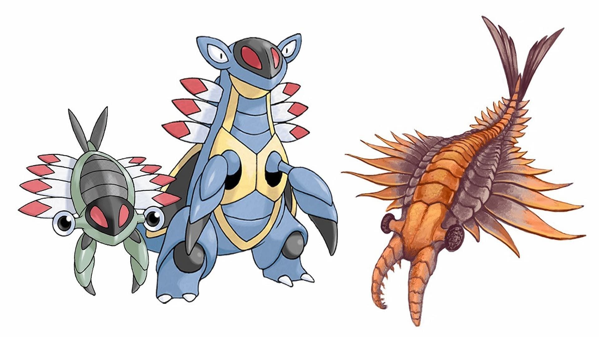 The Rock/Bug Anorith and Armaldo (Image via The Pokemon Company)