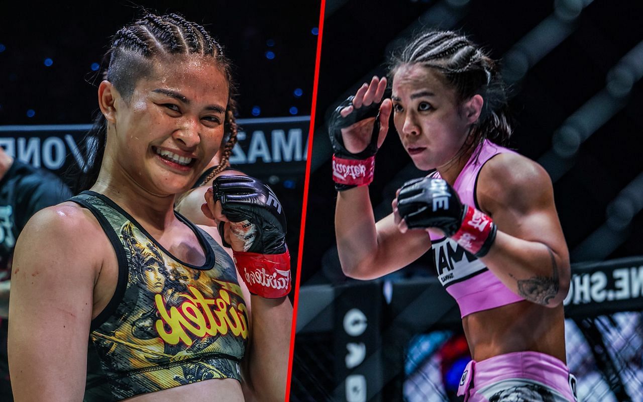 Stamp Fairtex (Left) faces Ham Seo Hee (Right) at ONE Fight Night 14