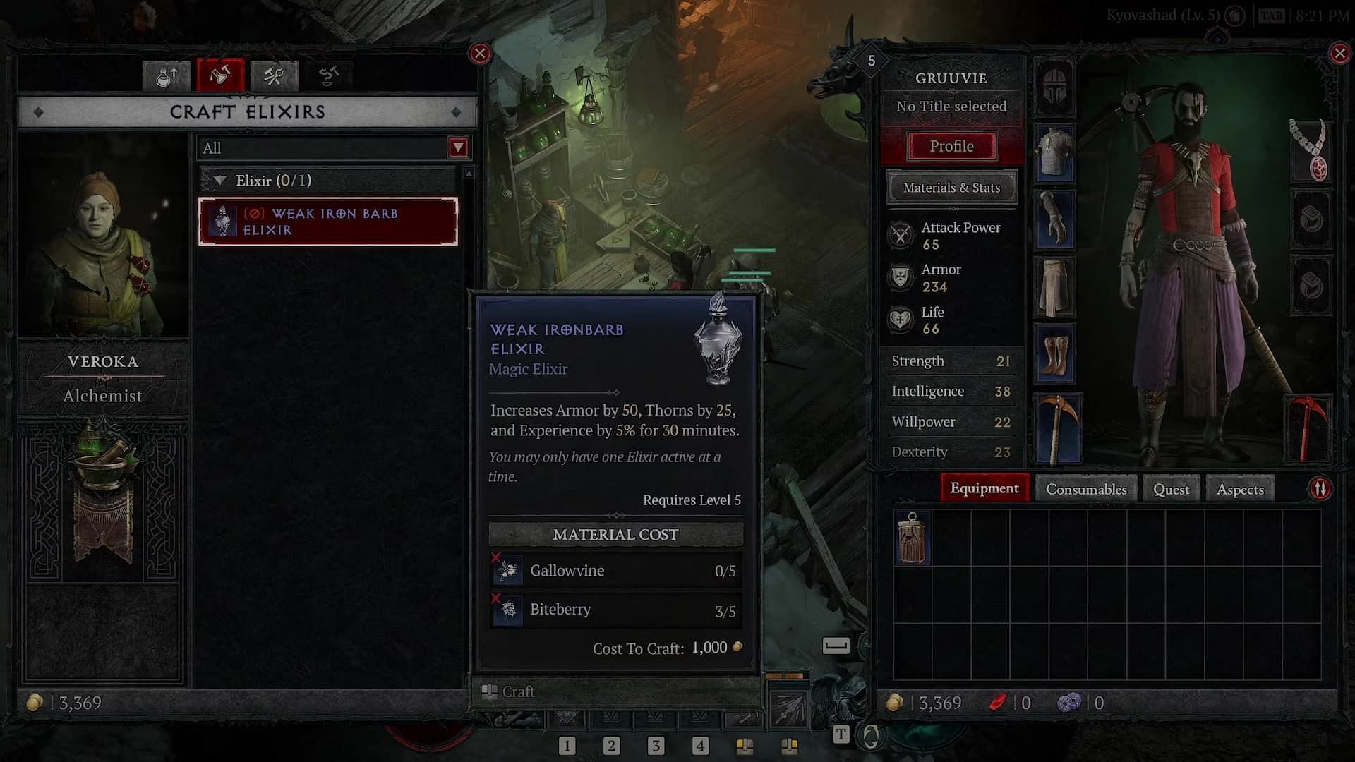 Check your inventory for unopened Salvaged Caches in Diablo 4 (Image via Blizzard Entertainment)