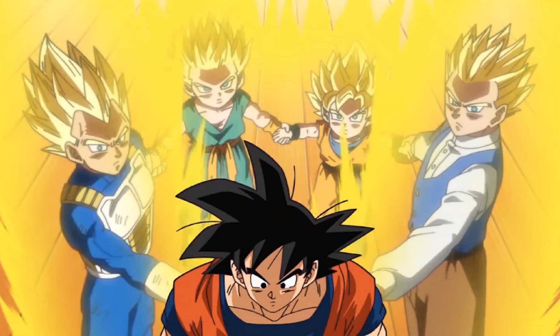 All Saiyans give Goku his energy ( image via Toei Animation)