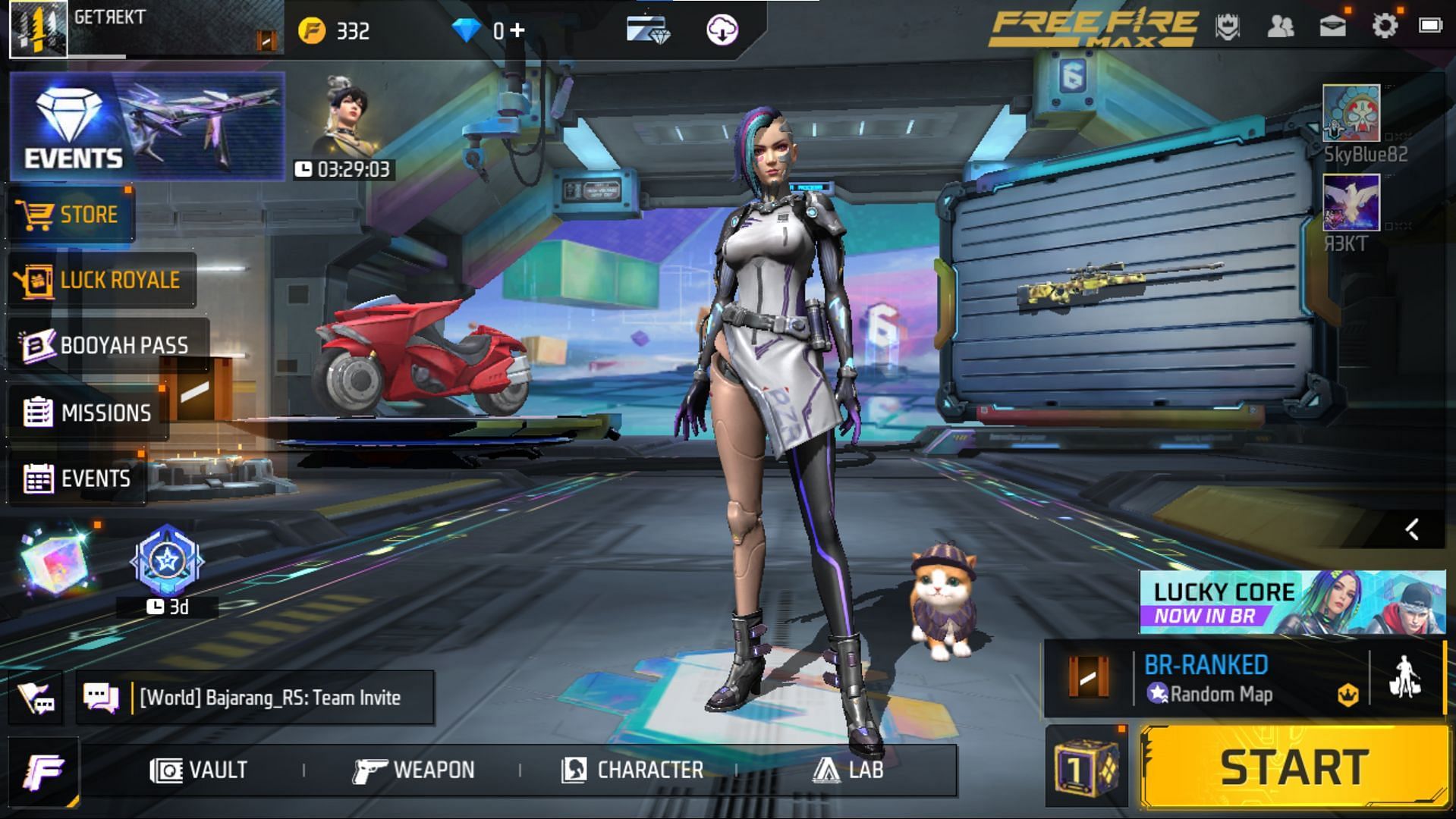 Open the game and tap on the profile section present in the top-left corner (Image via Garena)