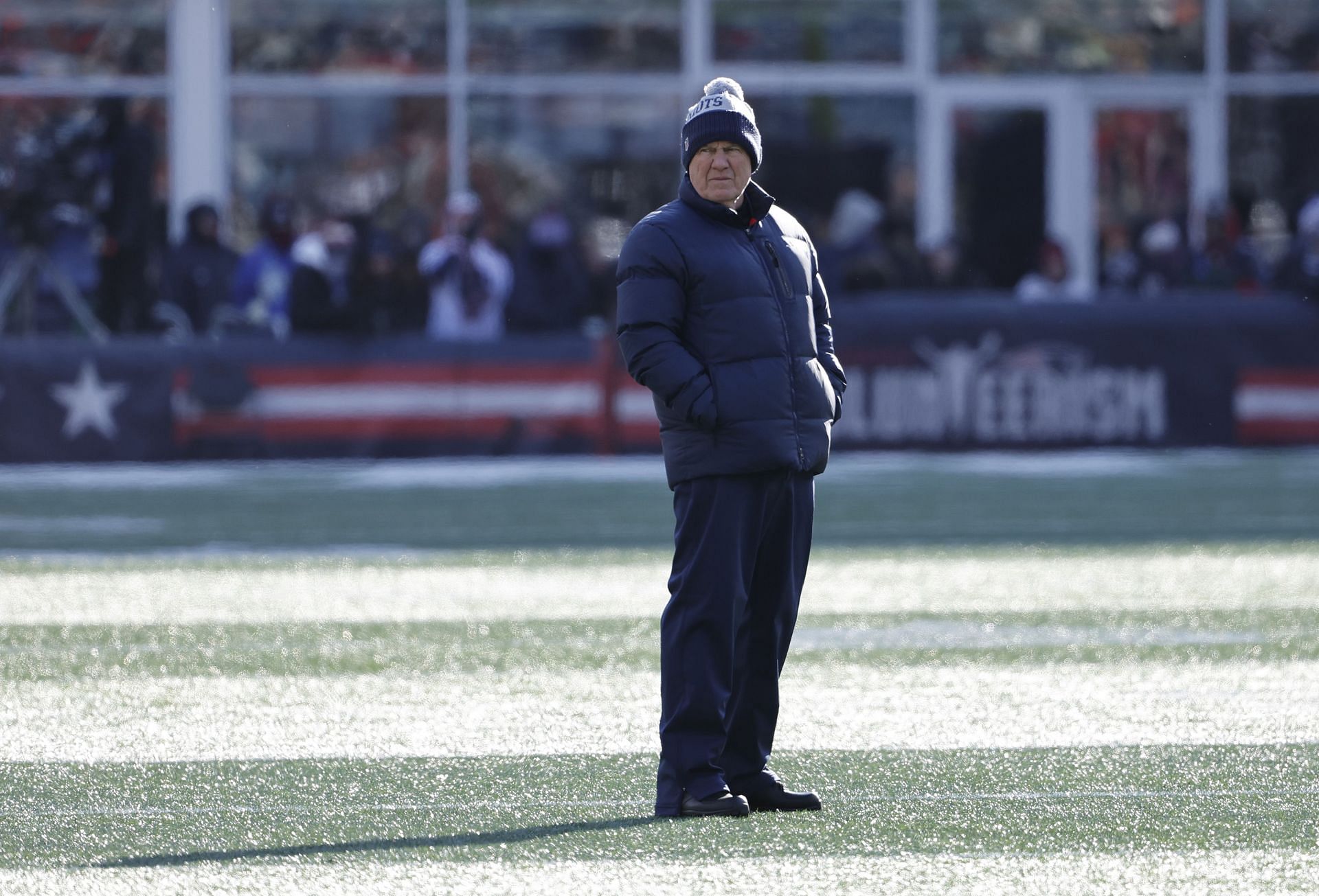 Bill Belichick during Cincinnati Bengals v New England Patriots