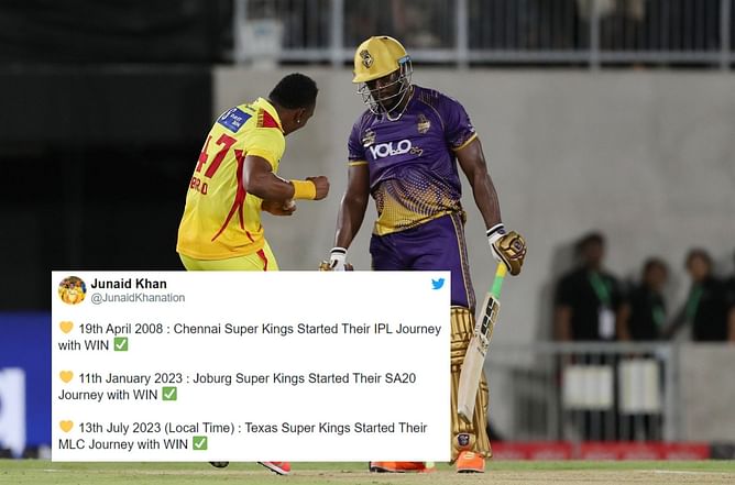 "New Super Kings is born"- Fans react after TSK kick-off MLC 2023 with resounding win over LAKR