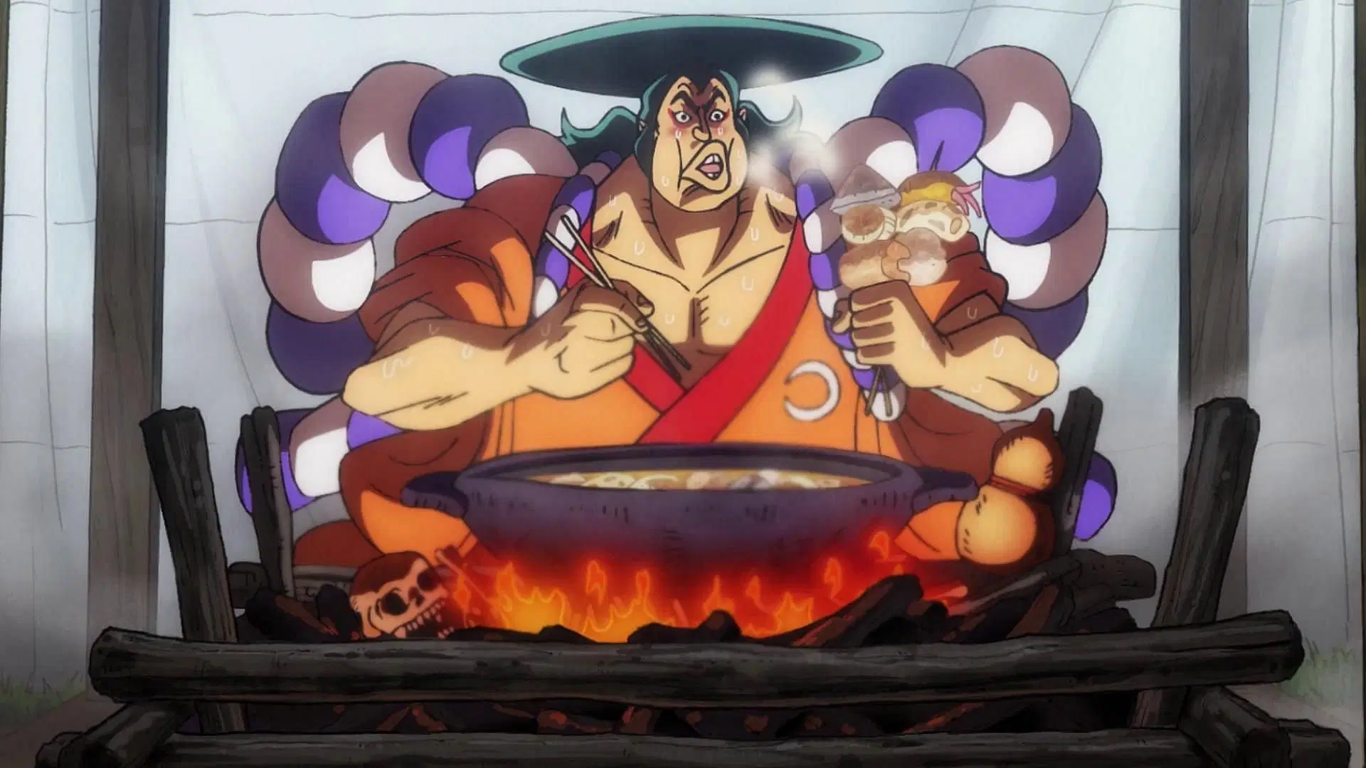 Kozuki Oden as seen in the series&#039; anime (Image via Toei Animation)