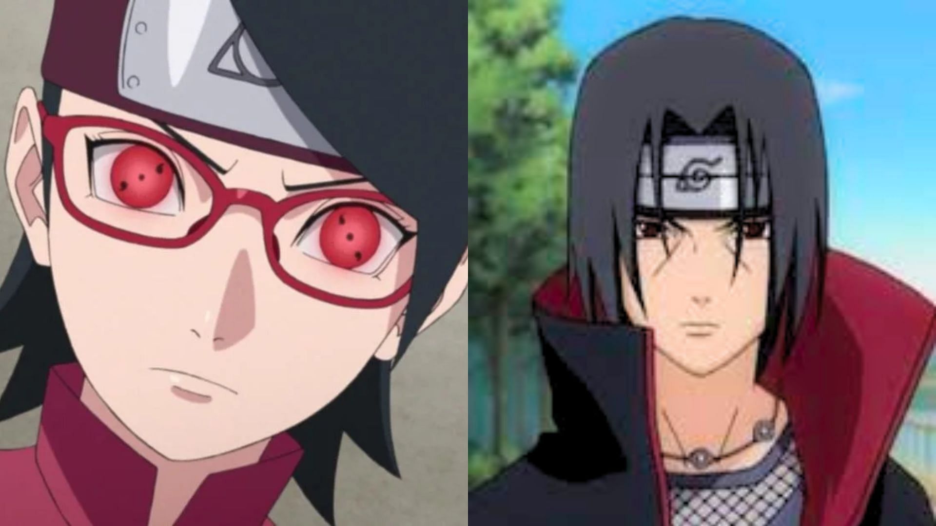 Sarada Uchiha from Boruto and Itachi Uchiha from Naruto (Image via Pierrot)