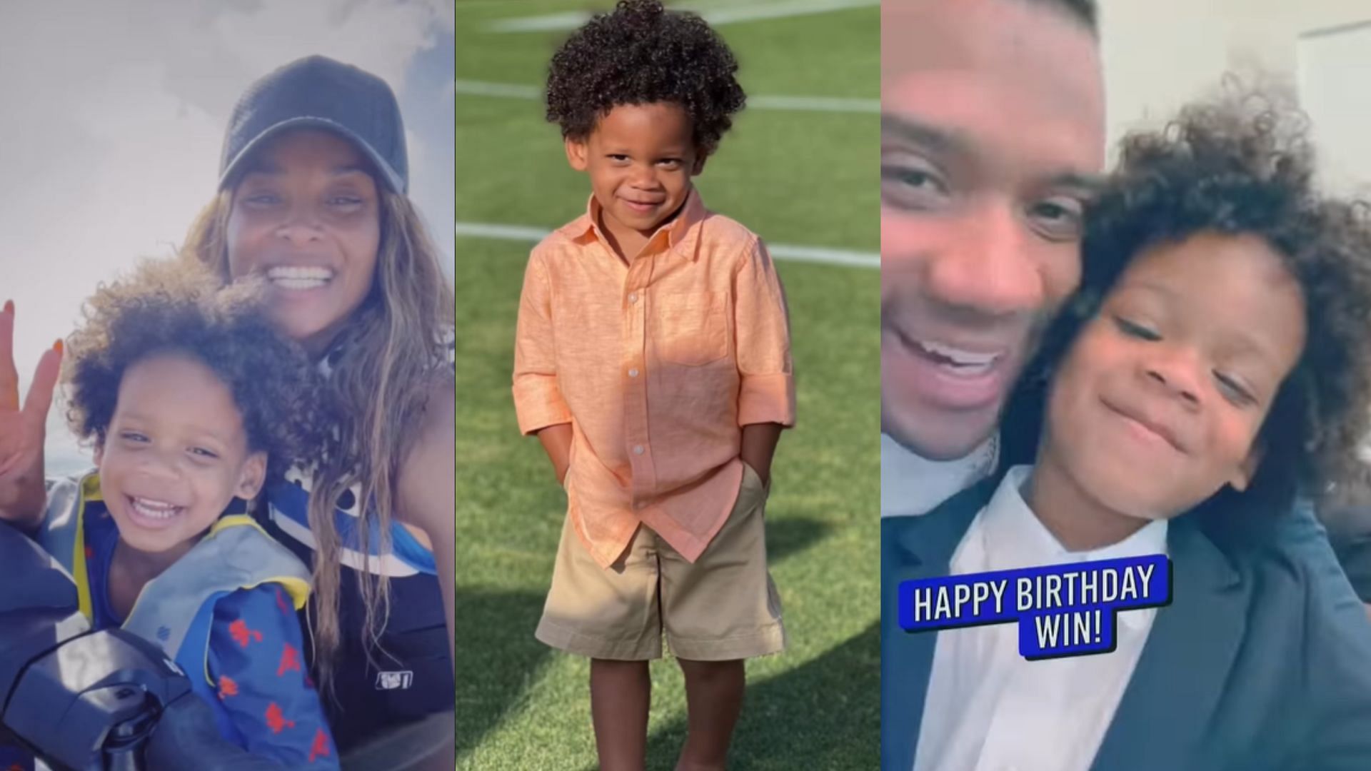 Ciara and Russell Wilson wish their son a happy birthday. 