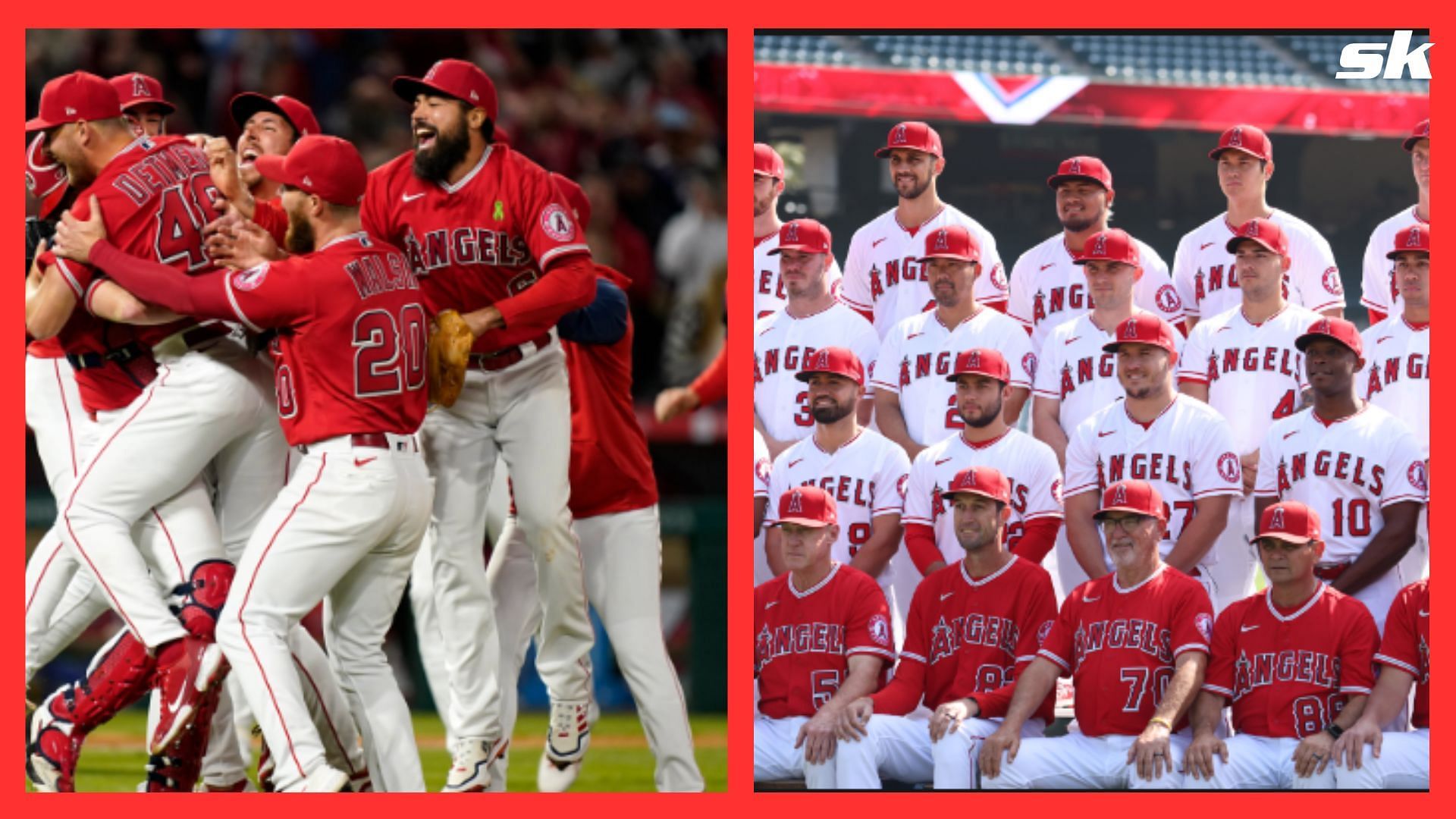 Los Angeles Angels Team in the frame