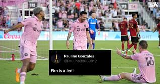 "Bro thinks he's Darth Vader", "Greatest celebrator" - Fans react hilariously as Lionel Messi does new celebration after scoring for Inter Miami