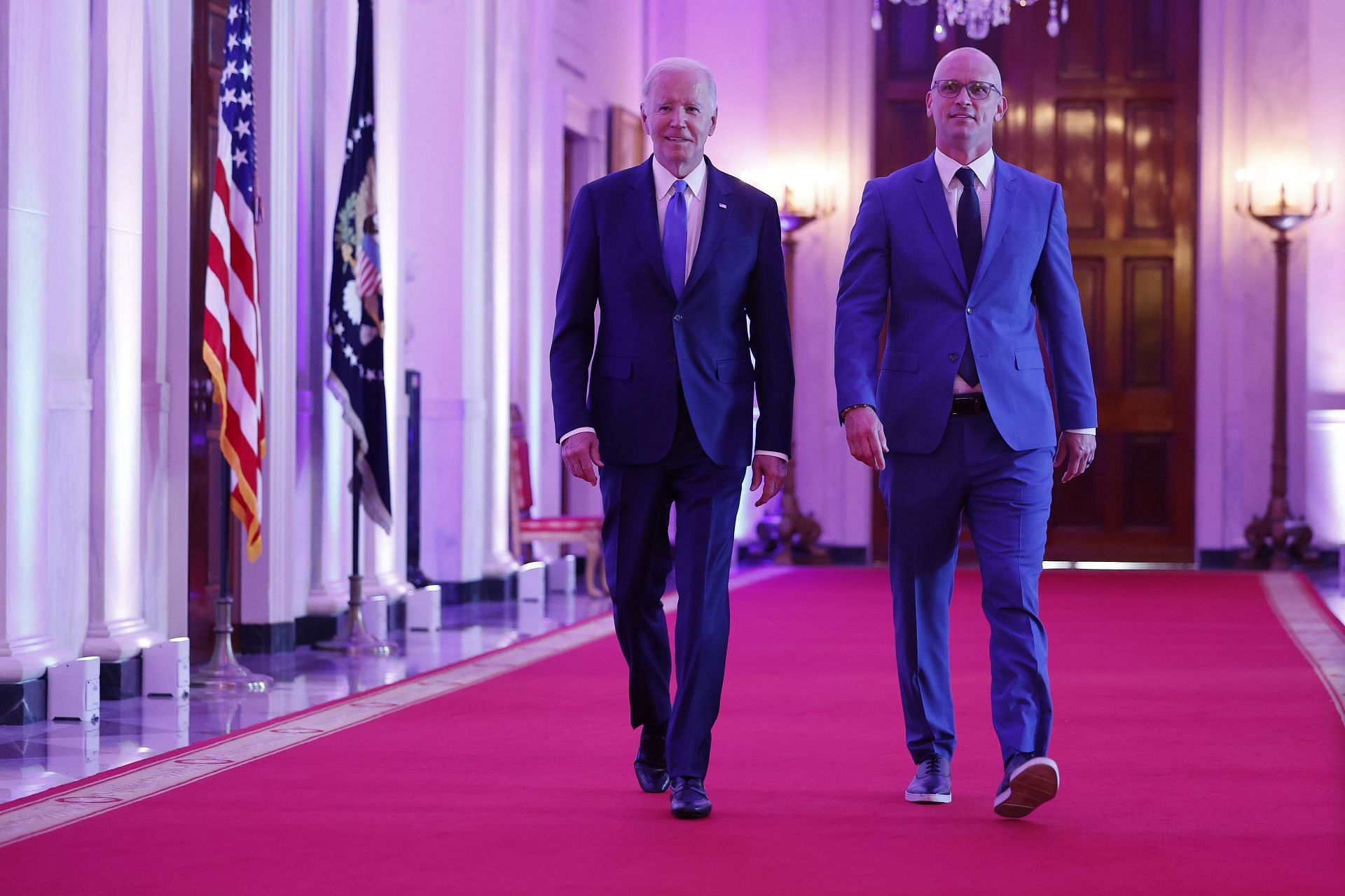 Biden Hosts NCAA Champion LSU Tigers And Connecticut Huskies At White House