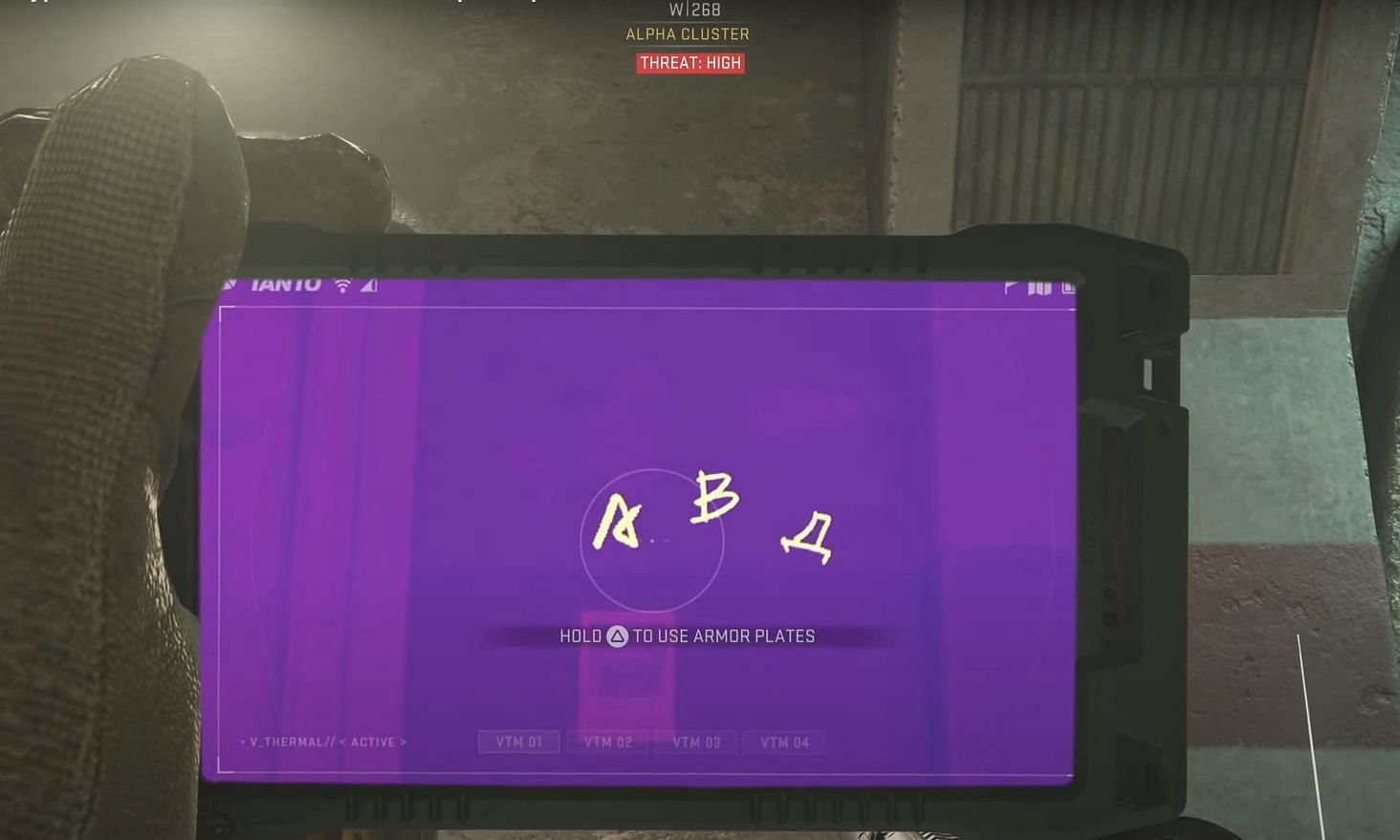 Hidden symbols are written above the keypad (Image via Activision)