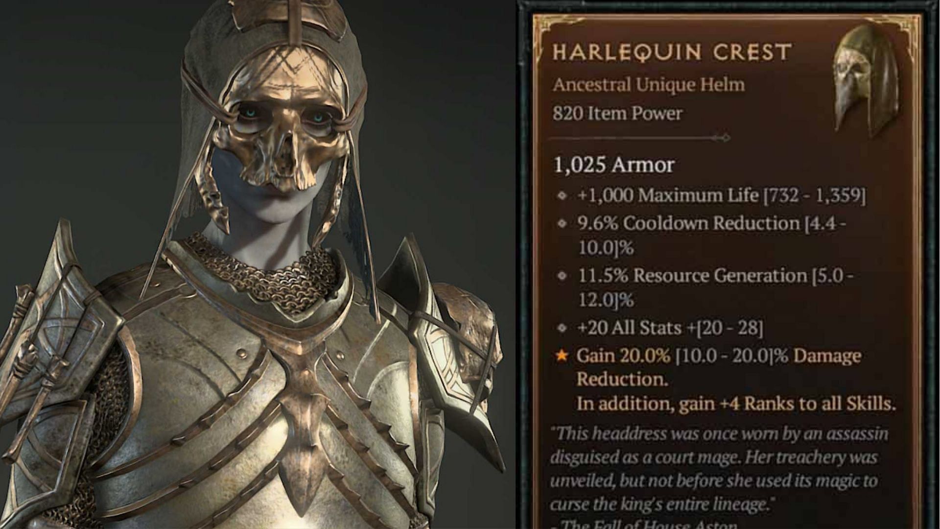 Harlequin&#039;s Crown in Diablo (Image via Blizzard Entertainment)