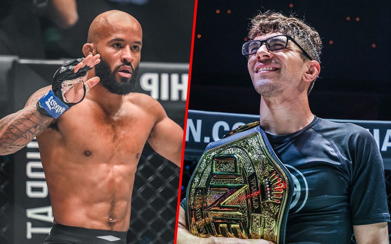 Demetrious Johnson and Mikey Musumeci - Photo by ONE Championship