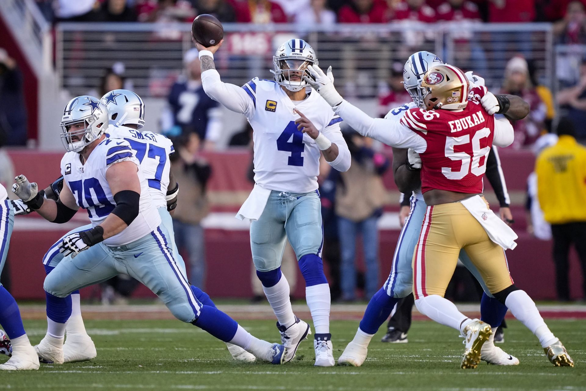 Dak Prescott during NFC Divisional Playoffs - Dallas Cowboys v San Francisco 49ers