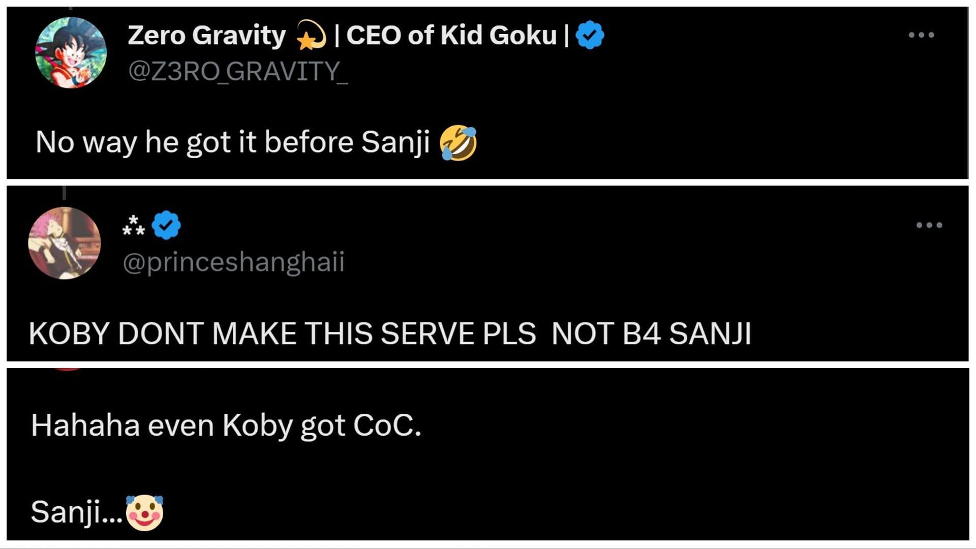 Fans are surprised that Koby might get Conqueror&#039;s Haki before Sanji does (Image via Twitter)