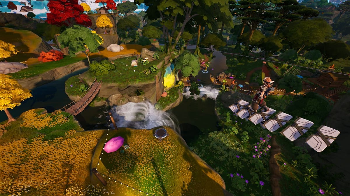 Where to find Launchpad at Sunswoon Lagoon in Fortnite