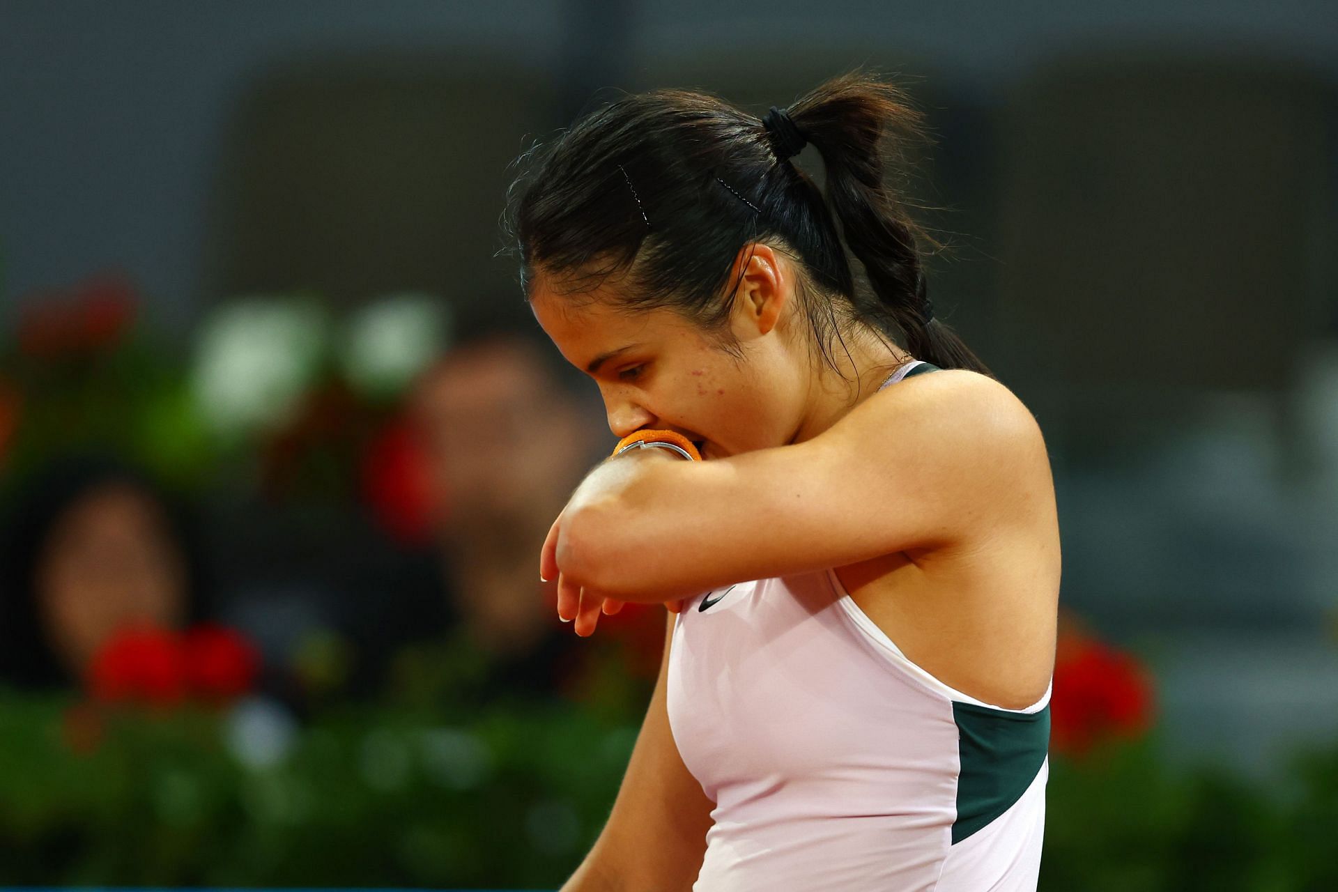 Emma Raducanu pictured at the Mutua Madrid Open.