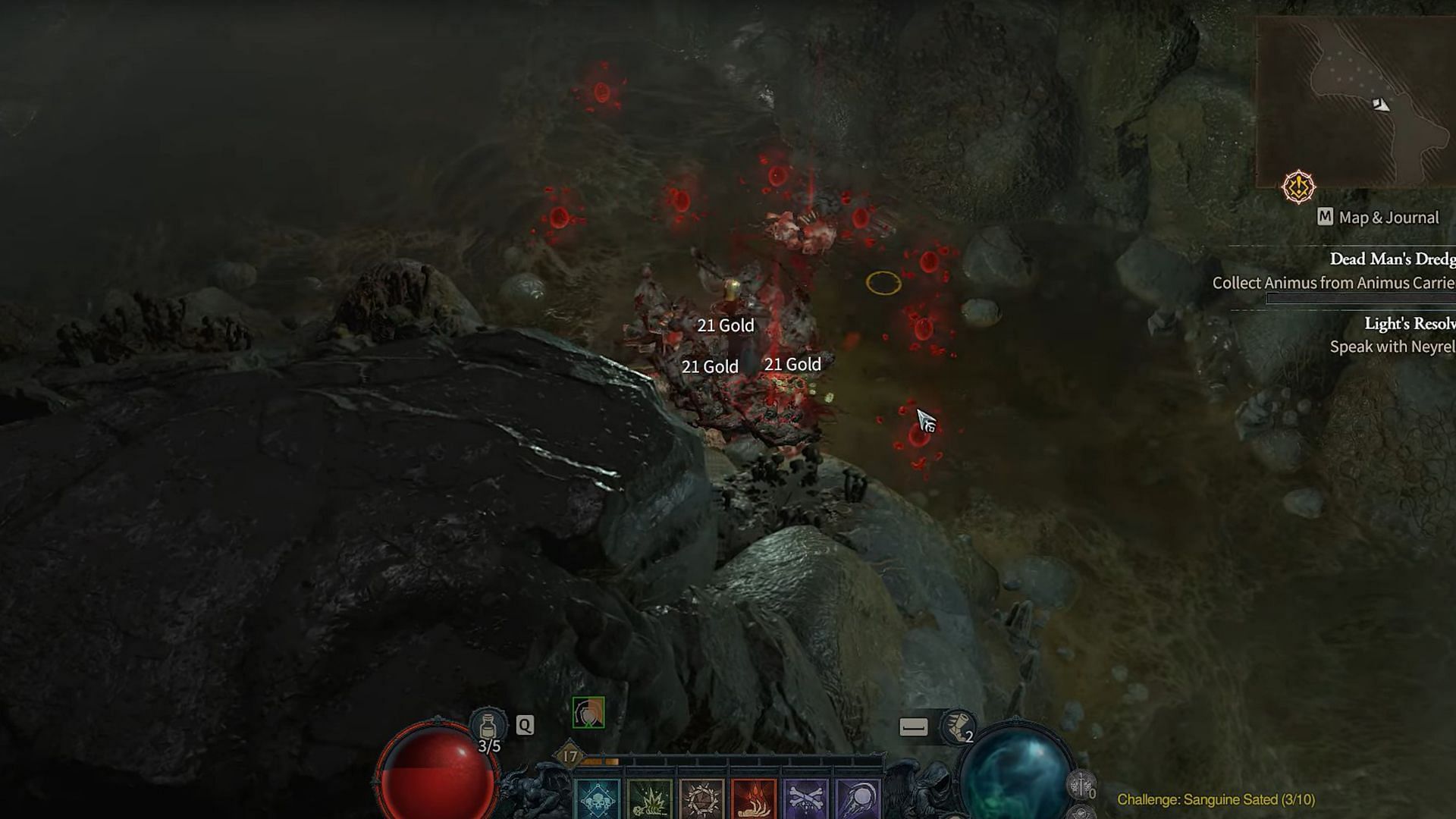 Blood Orbs in Diablo 4 (Image via Blizzard Entertainment)