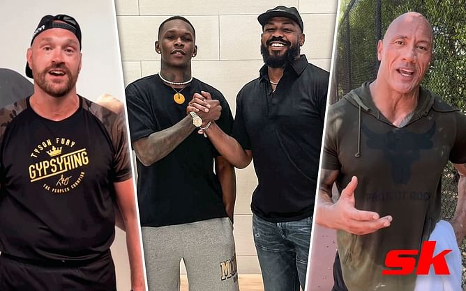 Tyson Fury and 'The Rock' show true colors in stark opposite reactions to wholesome Jon Jones-Israel Adesanya moment