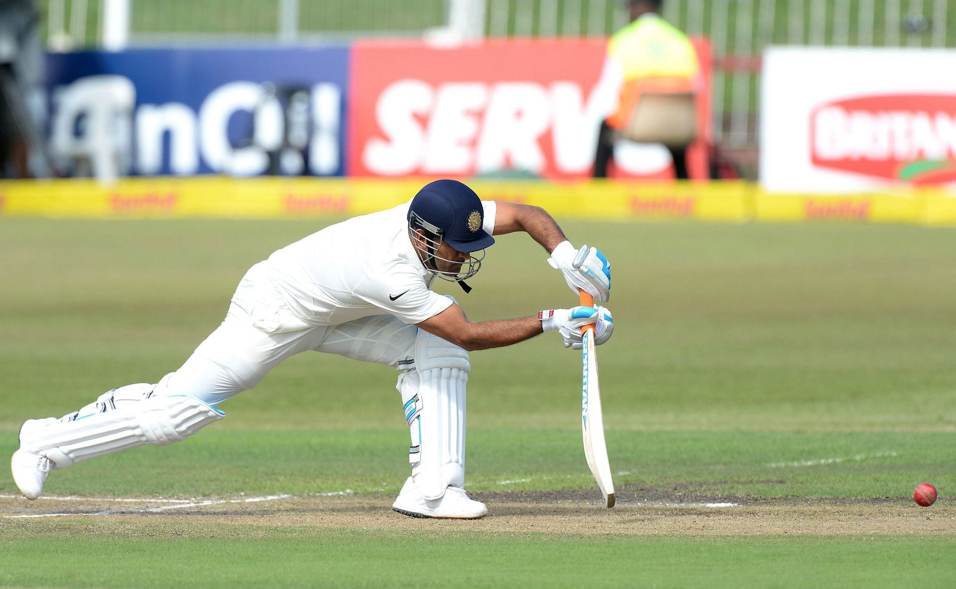 MS Dhoni promoted himself up the order in just his second Test as captain in 2008 (File image).