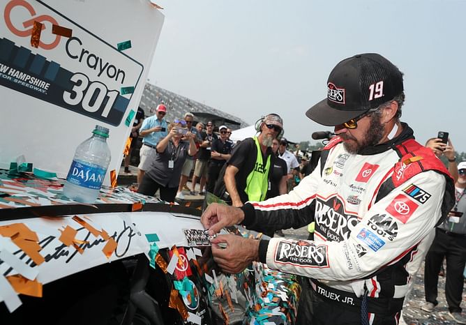 Martin Truex Jr. wins the NASCAR Crayon 301 at Loudon in dominant fashion, Joey Logano finishes 2nd
