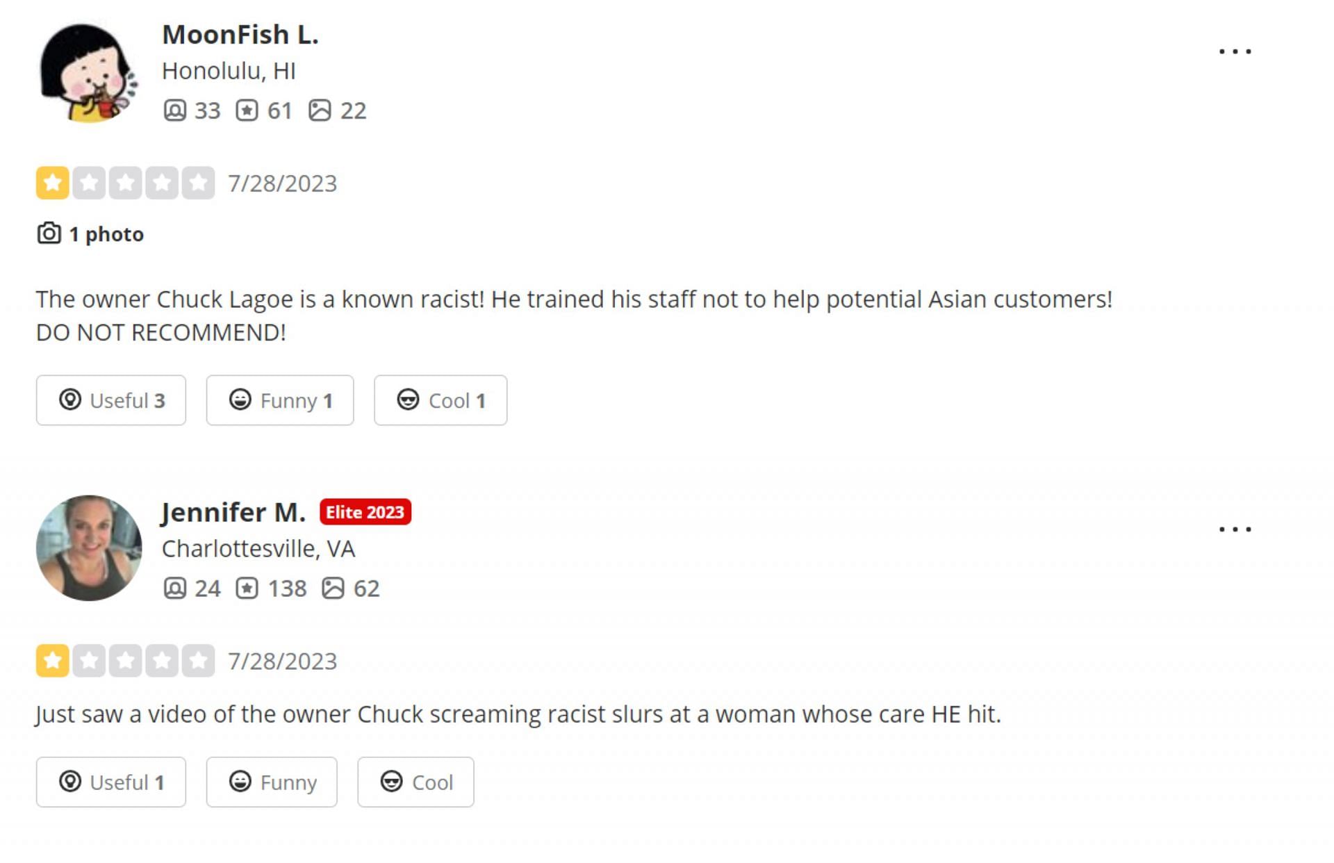 Netizens give Aspen Green Gasworks negative reviews on Yelp following racist incident (Image via Yelp)