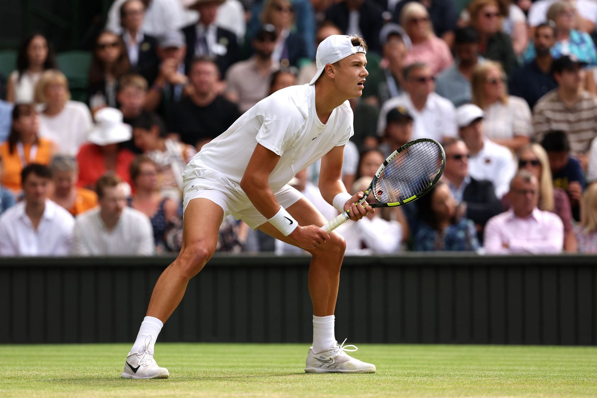 Holger Rune pictured at the 2023 Wimbledon Championships.