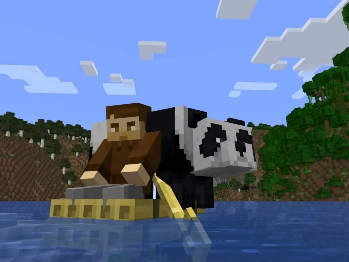 You can also bring an animal friend on your adventures (Image via Mojang Studios)