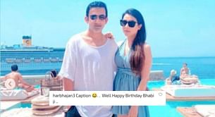 [Picture] Harbhajan Singh reacts cheekily to Gautam Gambhir’s hilarious birthday post for his wife Natasha Jain