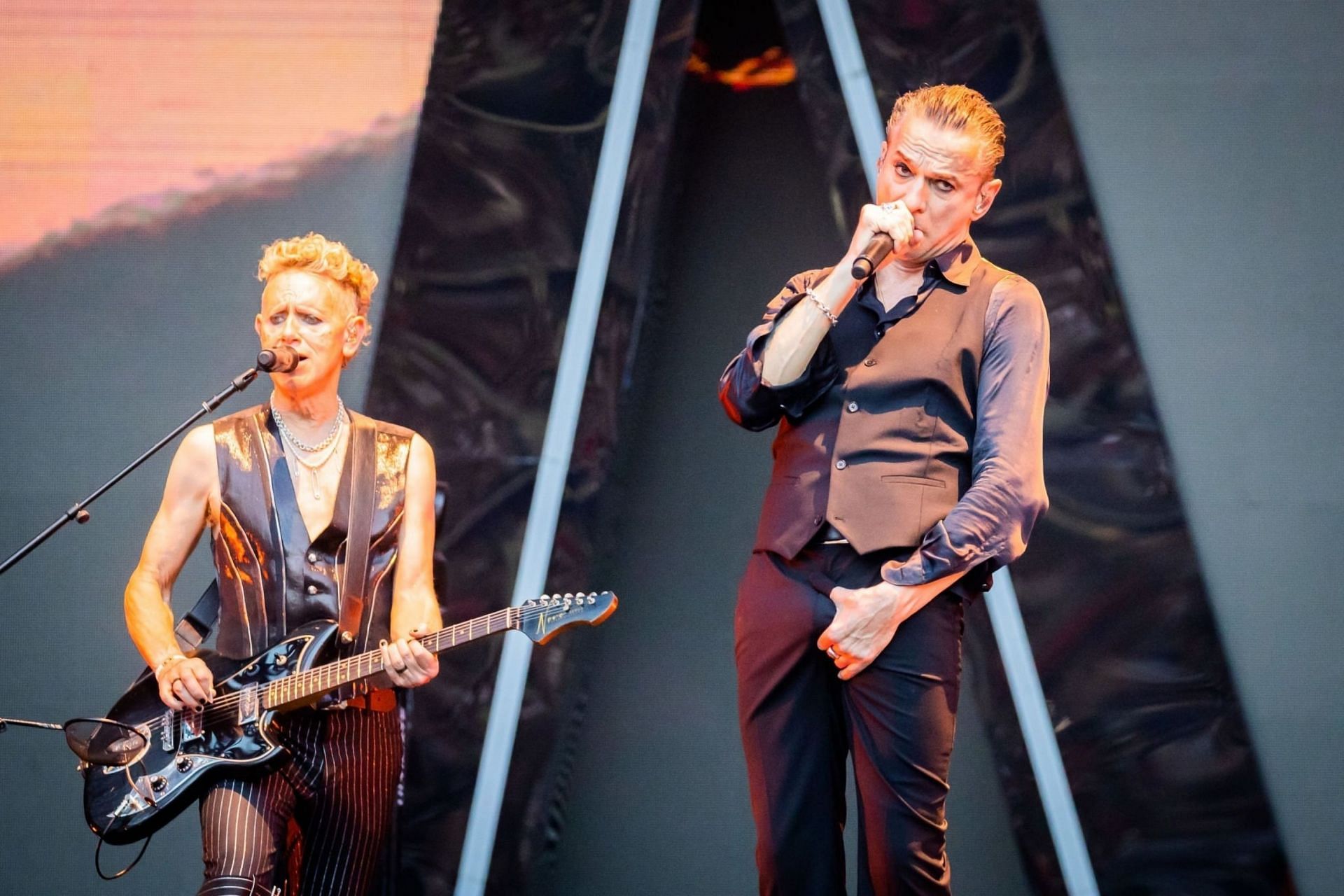 Depeche Mode  at the Olympiastadion Berlin in Berlin, Germany on July 7, 2023 (Image via Getty Images)