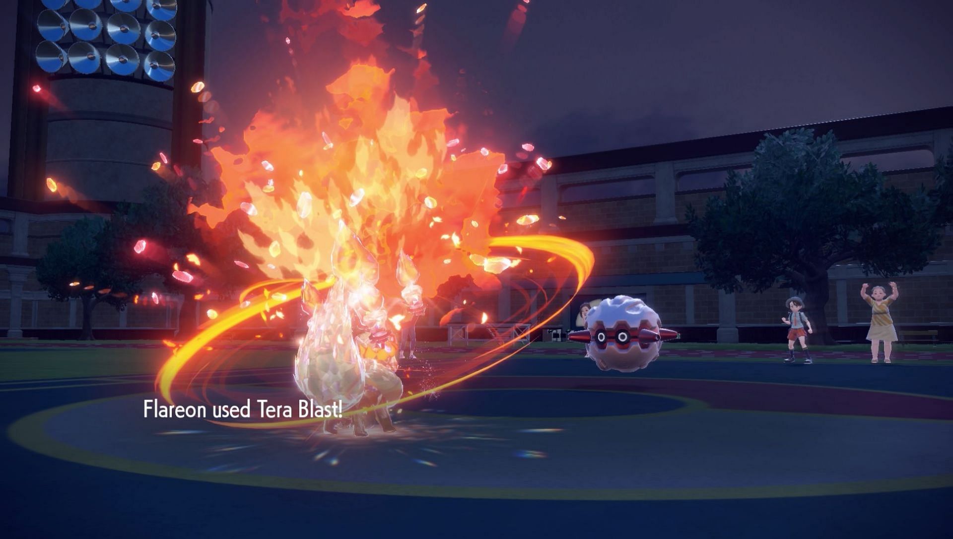 Two players engaged in battle in Pokemon Scarlet and Violet (Image via The Pokemon Company)