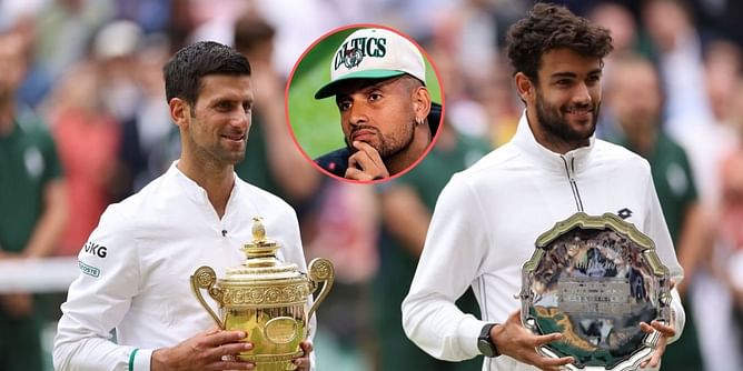 "Only person now who can take down Novak Djokovic on grass is Matteo Berrettini" - Nick Kyrgios