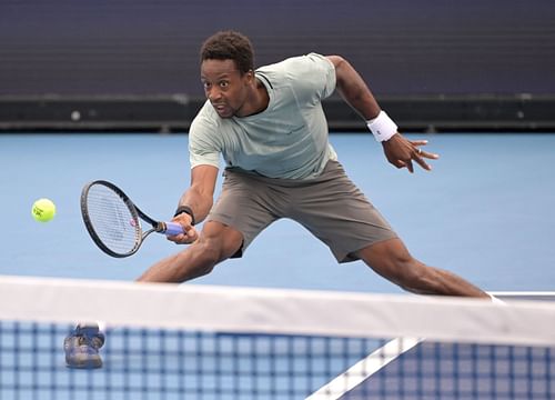 Gael Monfils at the Ultimate Tennis Showdown Los Angeles