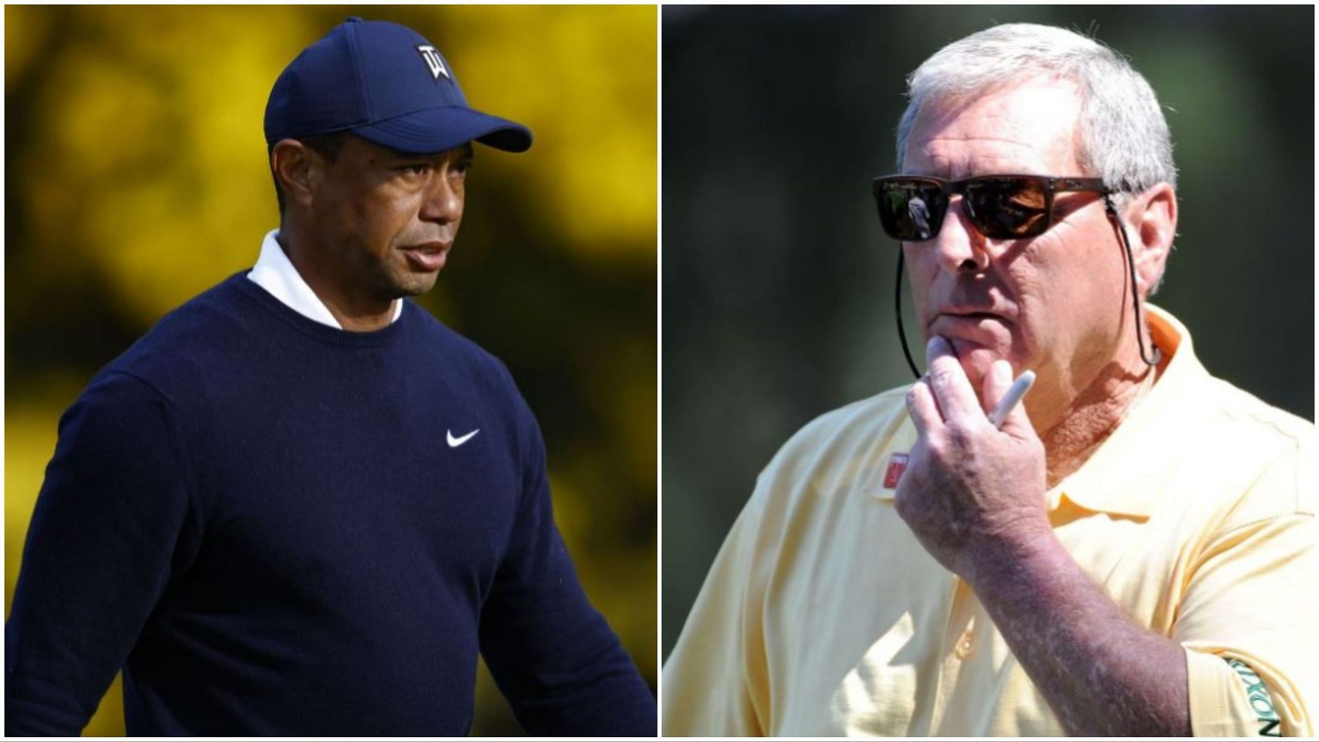 Tiger Woods and Fuzzy Zoeller (via Getty Images)